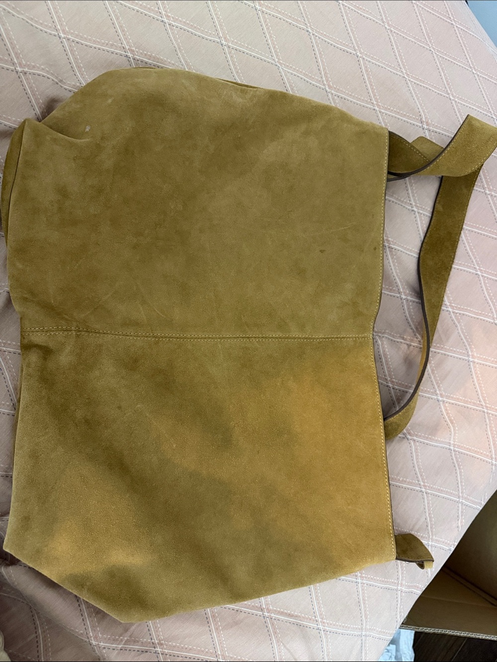 Zara oversizSuede Crossbody Shoulder Bag in Olive Brown - Women Casual Messenger